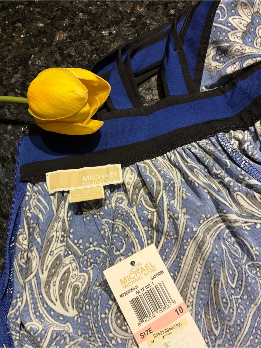 Michael Kors Blue Paisley Halter Maxi Dress - Picture 10 of 10